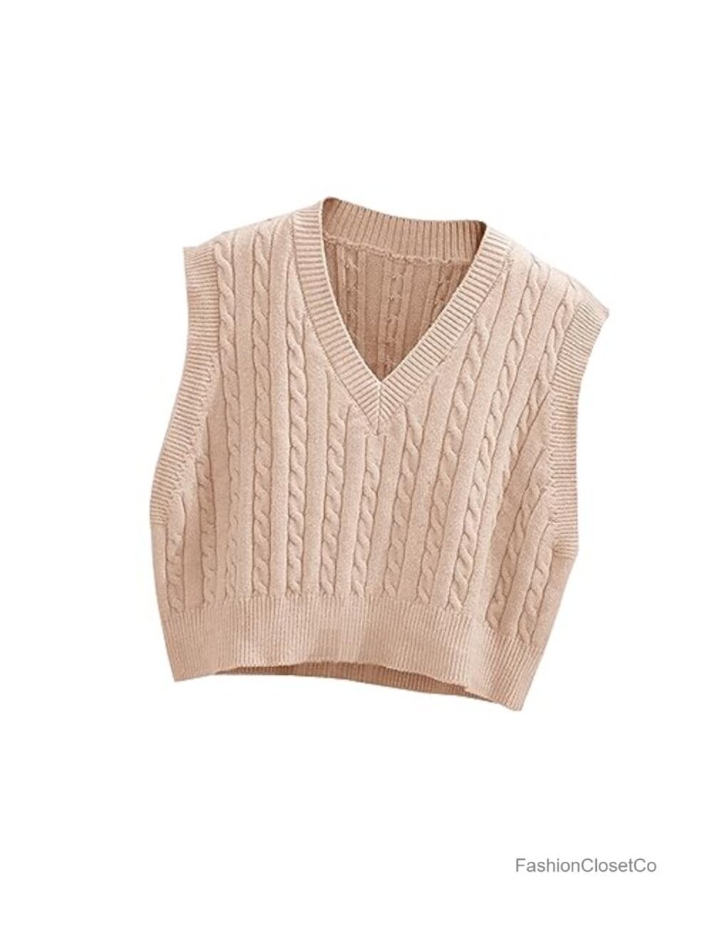 Sleeveless Sweater Vest Preppy Argyle Print Cropped Knit Tank Top V-Neck